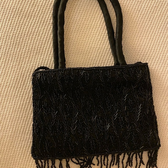 Handbags - Elegant Black Beaded Women's Bag